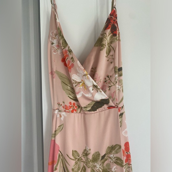The Lulus Still the One Blush Pink Floral Print Satin Maxi Dress - Picture 5 of 9